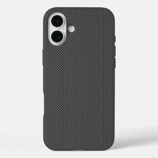 Coque Pour iPhone 16 Plus Base noire de fibres de carbone