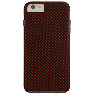Coque Tough iPhone 6 Plus Base rouge et noire de fibre