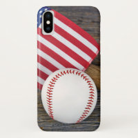 baseball avec drapeau américain