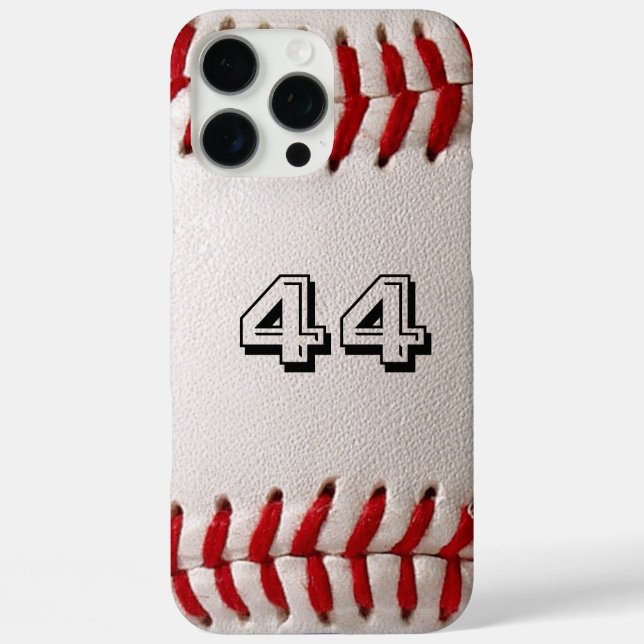 Coques Case-Mate iPhone Baseball avec numéro personnalisable (Verso)
