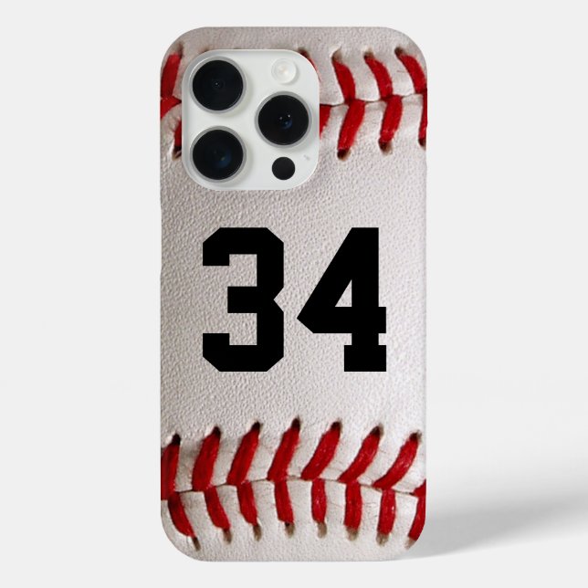 Coques Case-Mate iPhone Baseball avec numéro personnalisable (Verso)