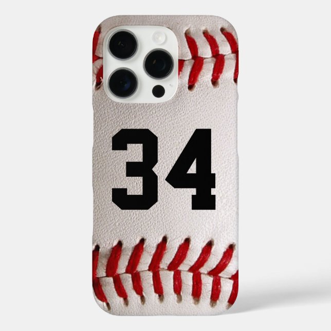 Coques Case-Mate iPhone Baseball avec numéro personnalisable (Verso)