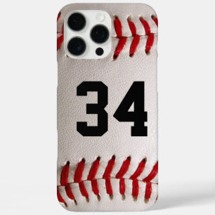 Coque iPhone 16 Pro Max Baseball avec numéro personnalisable