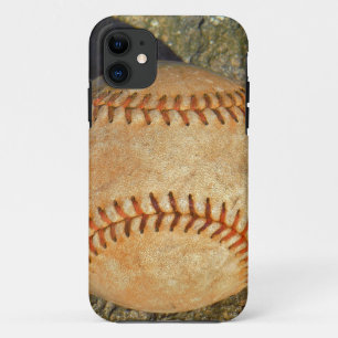 Coque Case-Mate Pour iPhone Baseball Blanc Vintage couture rouge