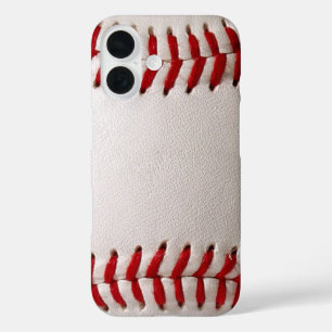 Coque Pour iPhone 16 Baseball et Softball Couture Rouge