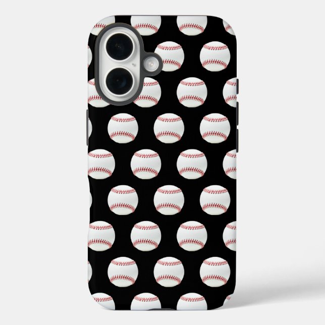 Coques Case-Mate iPhone Baseball moderne tendance Motif sans couture (Verso)