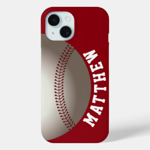 Coque Case-Mate iPhone Baseball Nom Moderne Rouge