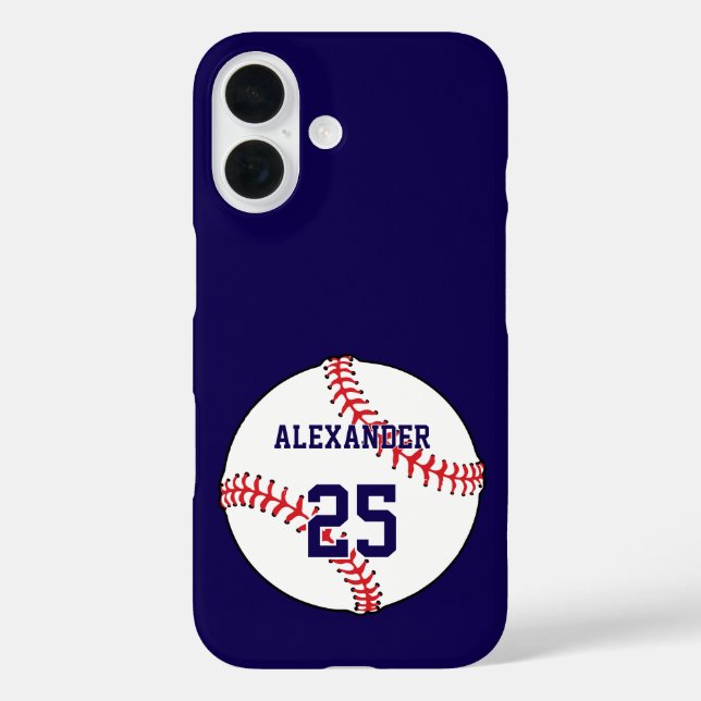 Coques Case-Mate iPhone Baseball | Nom & Numéro (Verso)