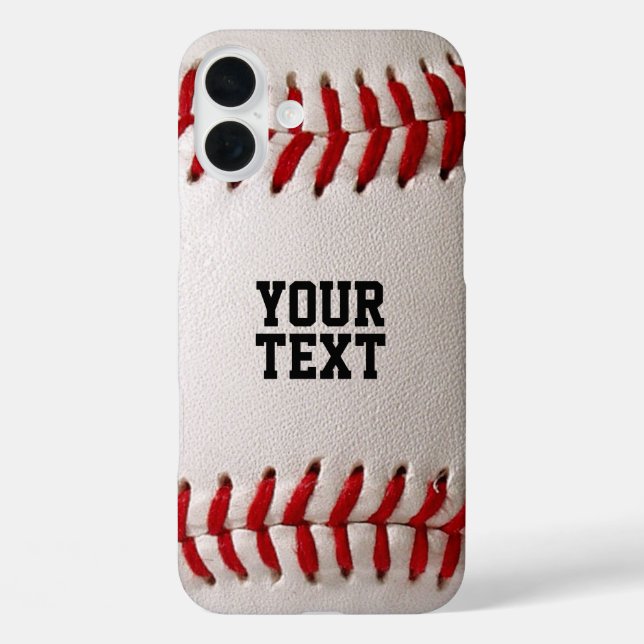 Coques Case-Mate iPhone Baseball Softball Couture de Texte Personnalisé (Verso)