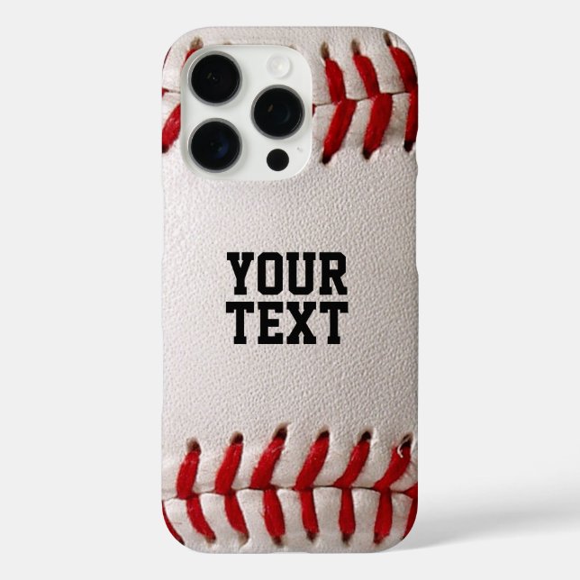 Coques Case-Mate iPhone Baseball Softball Couture Texte Personnalisé (Verso)