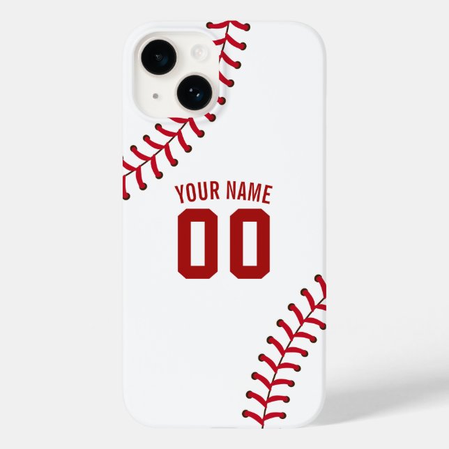 Coques Case-Mate iPhone Baseball Sport Team Jersey Nom personnalisé (Verso)