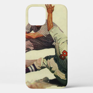 Coques Pour iPhone Baseball Sportif Vintage, Joueur Glissant vers le 