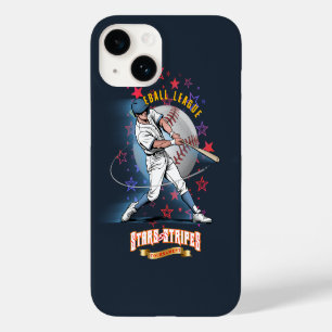 Coque Case-Mate iPhone Baseball Stars & Stripes (Mode sombre)