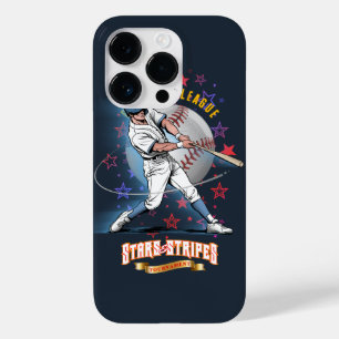 Coque Case-Mate iPhone Baseball Stars & Stripes (Mode sombre)  