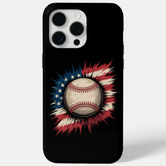 Coque Case-Mate iPhone Baseball USA Drapeau Américain Patriotique Sport V