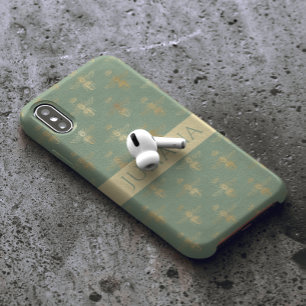 Case-Mate iPhone Case Basil Green et Gold Queen Bee