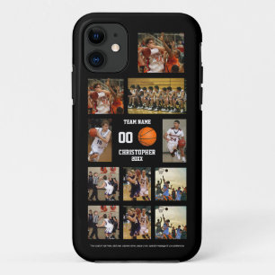 Case-Mate iPhone Case Basket-ball 11 Photo Collage personnalisé noir