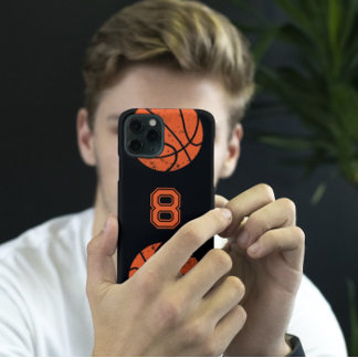 Coque Case-Mate iPhone Basket-ball Custom Jersey Numéro noir