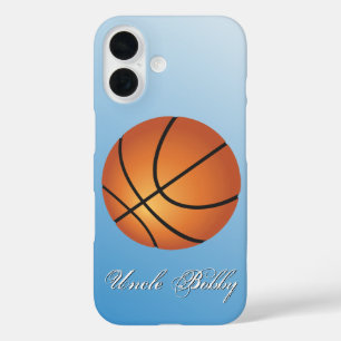 Coques iPhone 16 Basket-ball Image 🏀 Monogramme Budget spécial