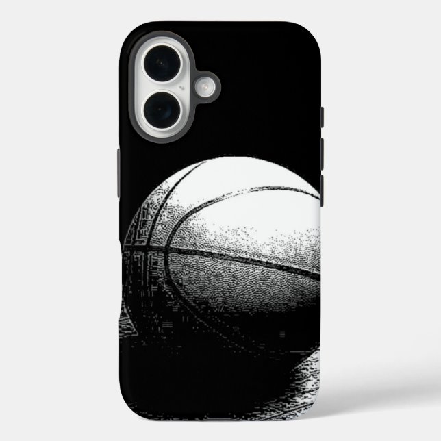 Coques Case-Mate iPhone Basket-ball noir blanc (Verso)