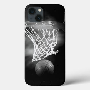 Etui iPhone 13 Basket-ball noir et blanc