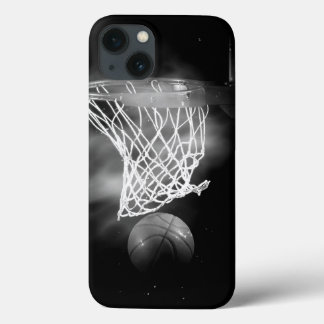iPhone 13 Coque Basket-ball noir et blanc