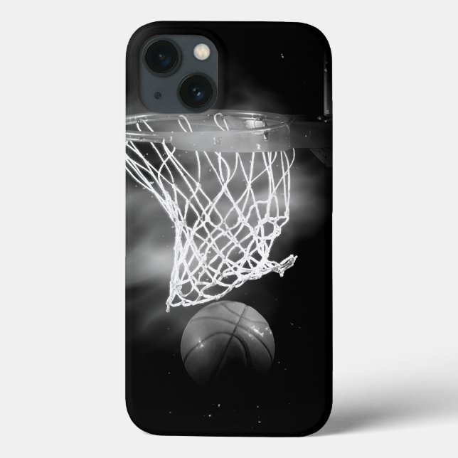 Coques Case-Mate iPhone Basket-ball noir et blanc (Verso)