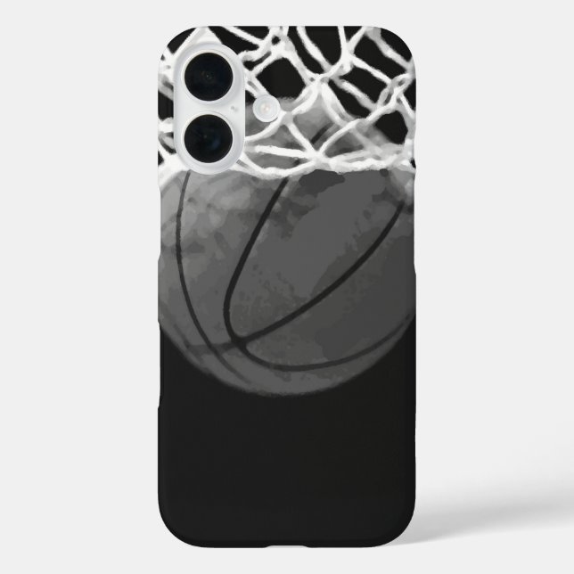 Coques Case-Mate iPhone Basket-ball noir et blanc (Verso)
