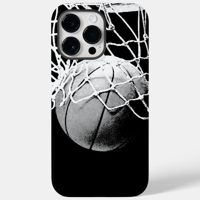 Coques Case-Mate iPhone Basket-ball noir et blanc (Verso)