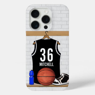 Coque Case-Mate iPhone Basket-ball noir et blanc du Jersey