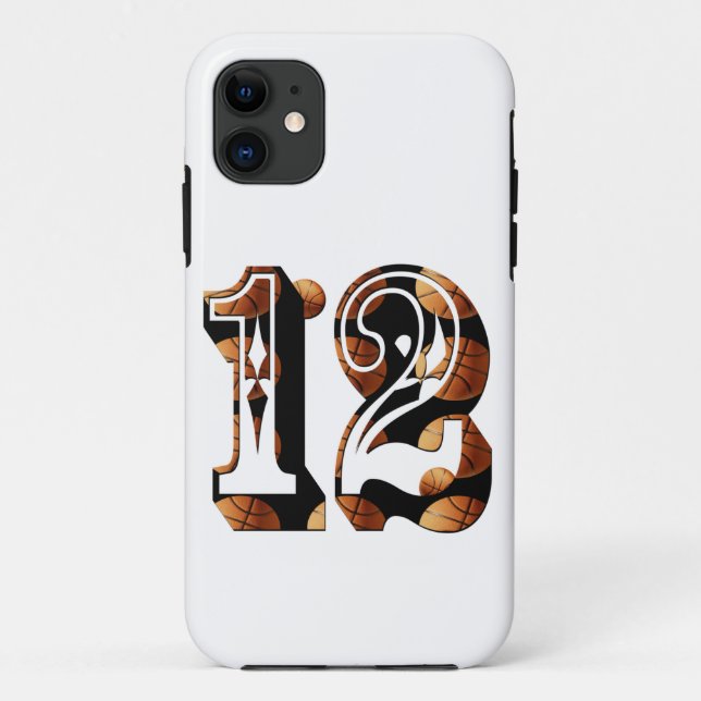 Coques Case-Mate iPhone Basket-ball numéro 12 logo photo, (Dos)