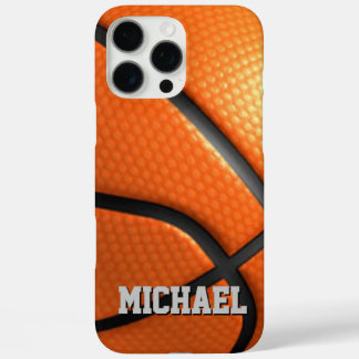 Coque iPhone 16 Pro Max Basket-ball Remplacer par votre nom Texte