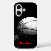 Basket-ball Votre nom Black White Red