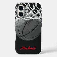 Basket-ball Votre nom Black White Red