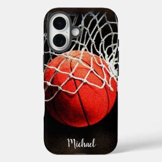 Coque Pour iPhone 16 Basketball Artwork Your Name