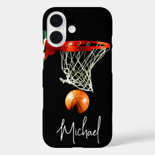 Coque Pour iPhone 16 Basketball Remplacez par votre nom