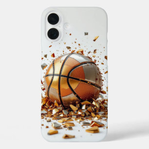 Coque Pour iPhone 16 Plus Basketball Silver Dunk Shield