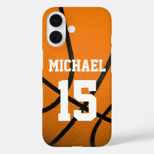Coque Pour iPhone 16 Basketball Votre nom Personnalisable