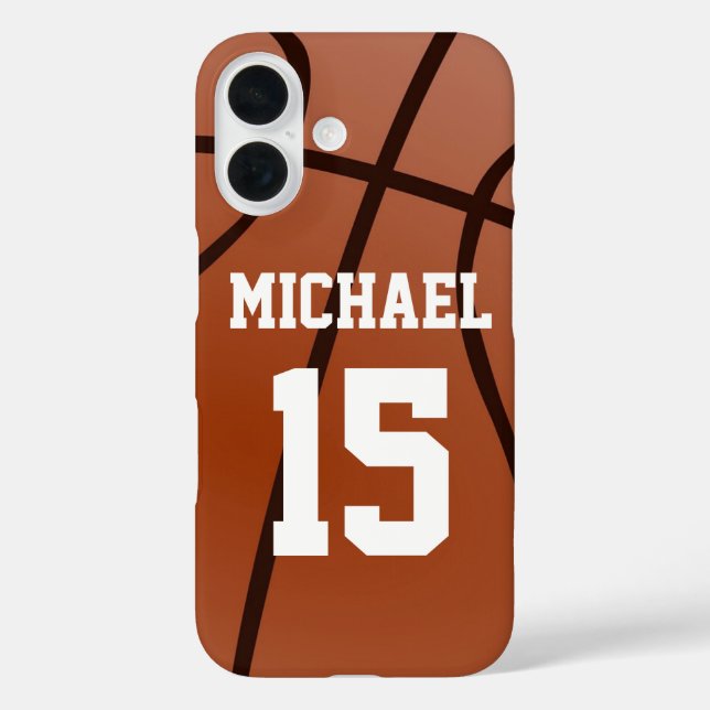 Coques Case-Mate iPhone Basketball Votre nom Personnalisable (Verso)