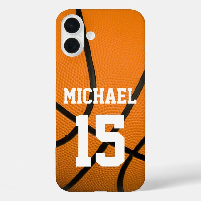 Coques Case-Mate iPhone Basketball Votre nom Personnalisable (Verso)