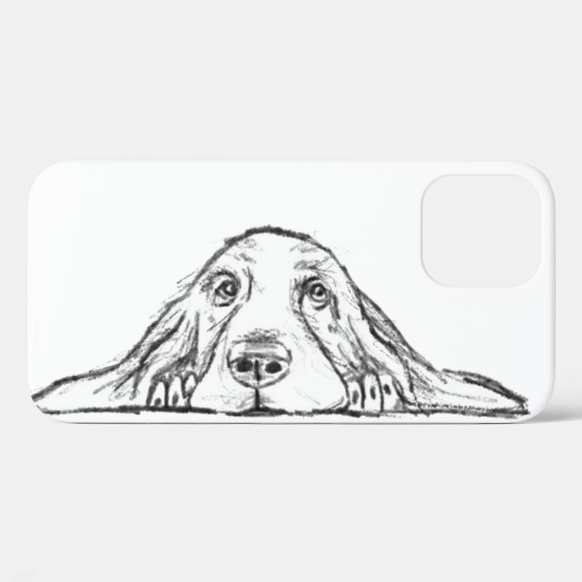 Coques Case-Mate iPhone basset blanc (Verso (horizontal))