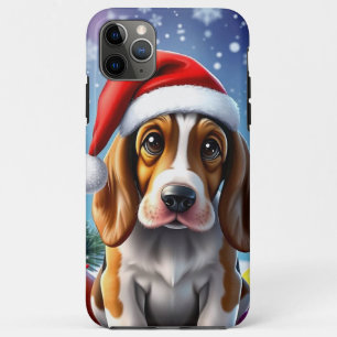 Case-Mate iPhone Case 🐶🎄 Basset Dog de Noël adorable Joie ludique ✨