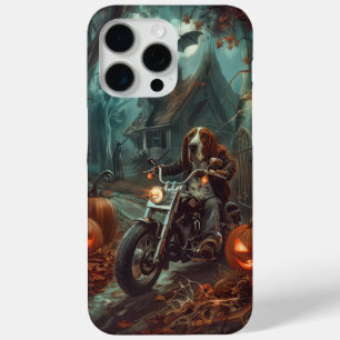 Coque Case-Mate iPhone Basset Hound à moto Halloween Épouvantable