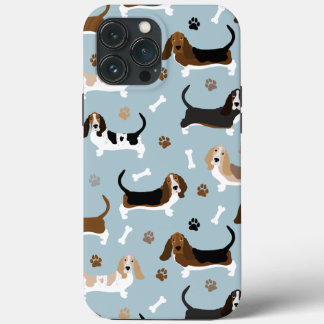 Case-Mate iPhone Case Basset Hound Chig Bones and Paws