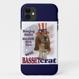 Coque iPhone 11 Basset Hound Humour politique