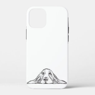 Case-Mate iPhone Case basset hound noir blanc yeux de chiot simple