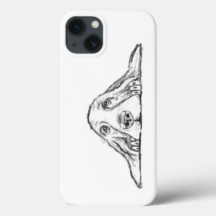 Case-Mate iPhone Case basset hound noir blanc yeux de chiot simple