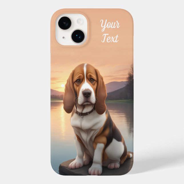 Coques Case-Mate iPhone Basset Hound par le lac (Verso)