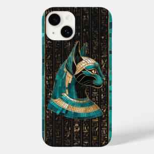 Coque Case-Mate iPhone Bastet, déesse chatte égyptienne - Art mosaïque