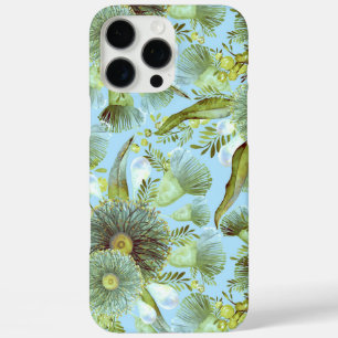 Coque iPhone 16 Pro Max Bataille bleue vintage et Eucalyptus